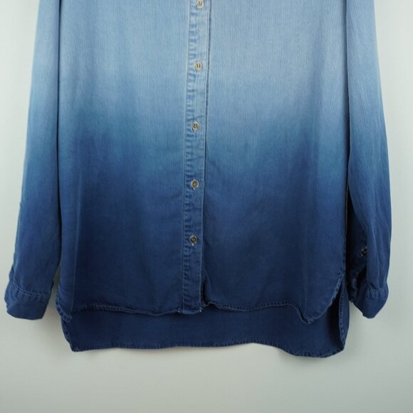 Chelsea & Theodore Blue Ombre Shirt Size Large - Picture 2 of 10